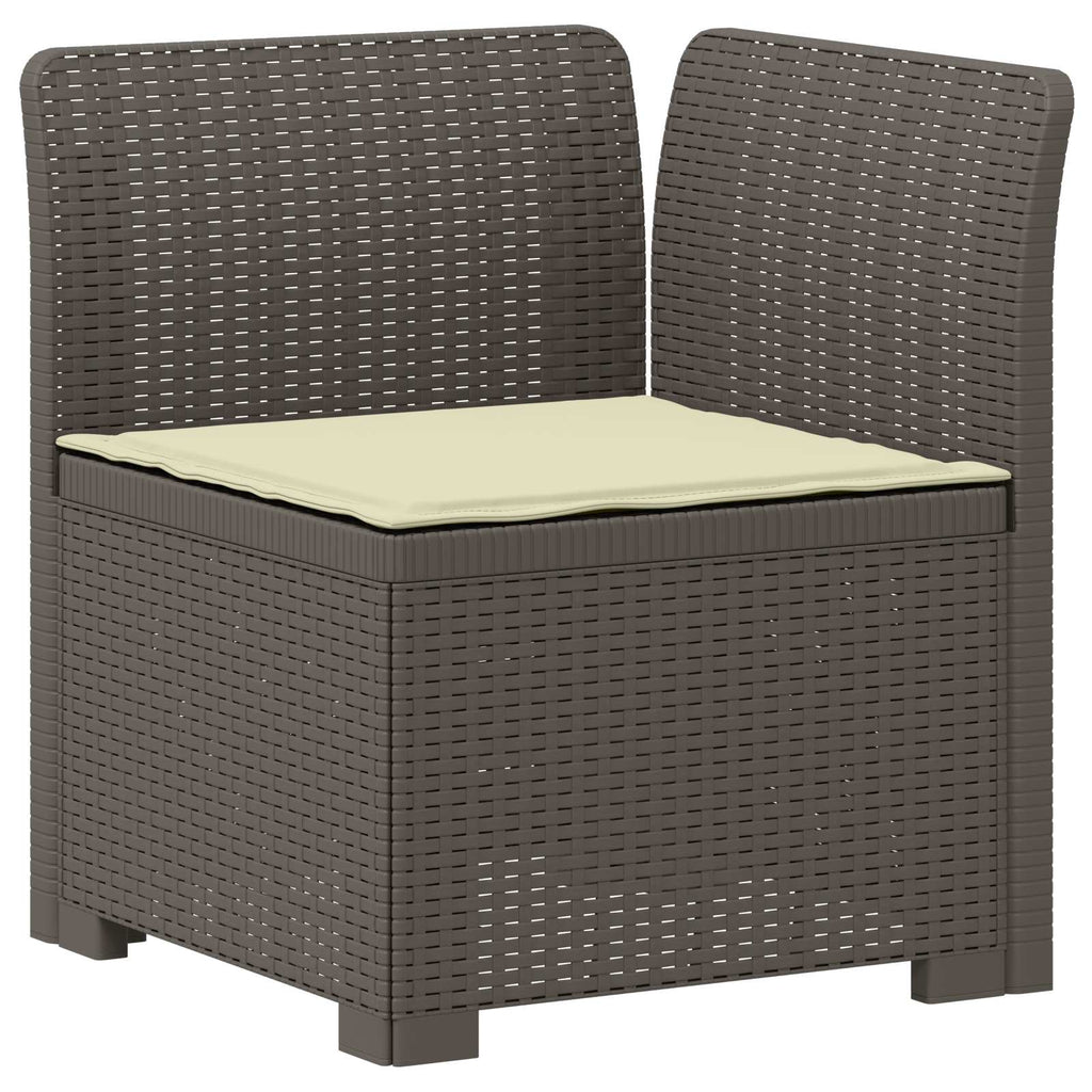 vidaXL 5-osobowa sofa ogrodowa z poduszkami w stylu rattanowym PP
