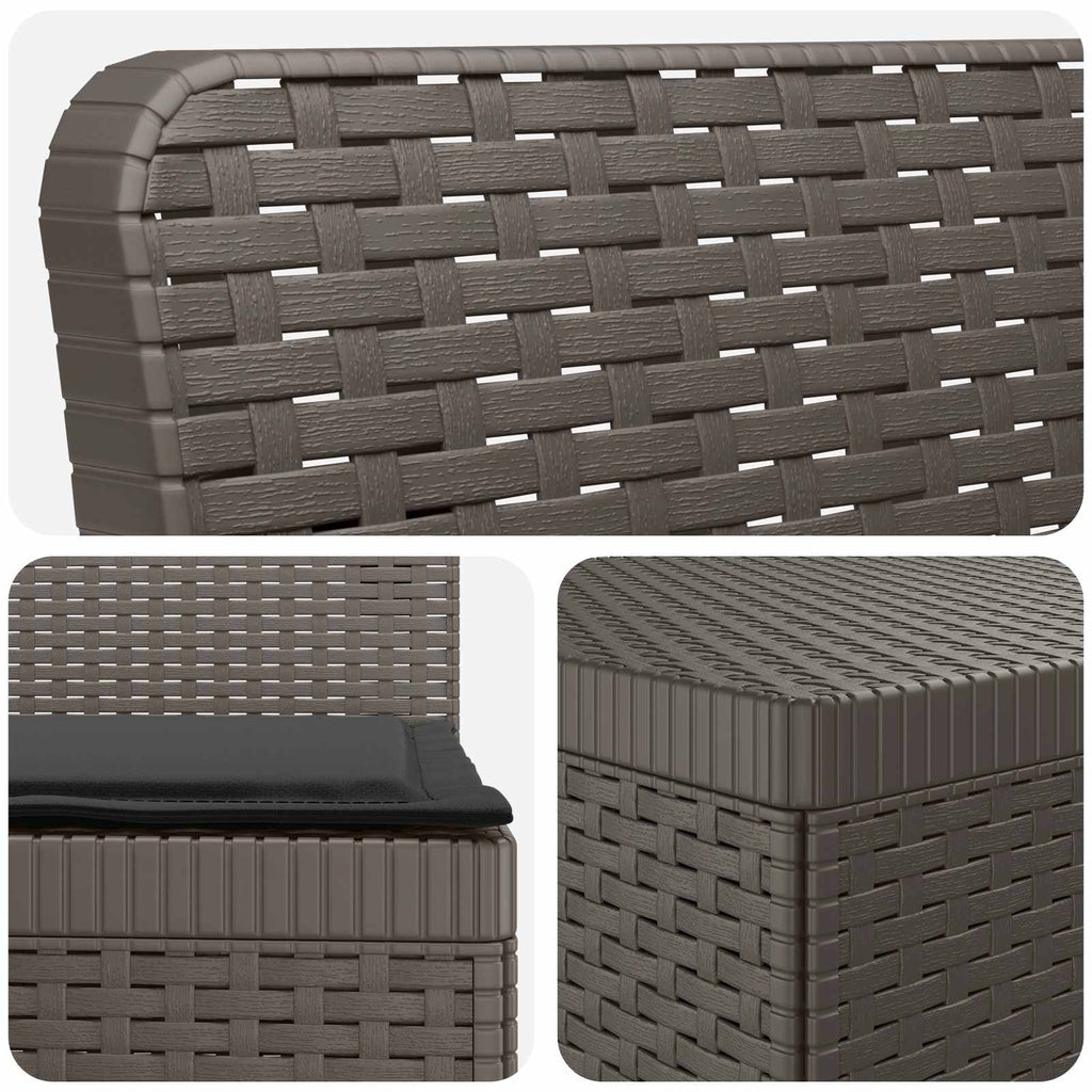 vidaXL 5-osobowa sofa ogrodowa z poduszkami w stylu rattanowym PP