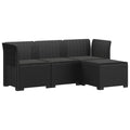 vidaXL Sofa ogrodowa dla 4 osób z poduszkami w stylu rattanowym PP