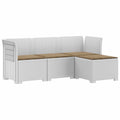 vidaXL Sofa ogrodowa dla 4 osób z poduszkami w stylu rattanowym PP
