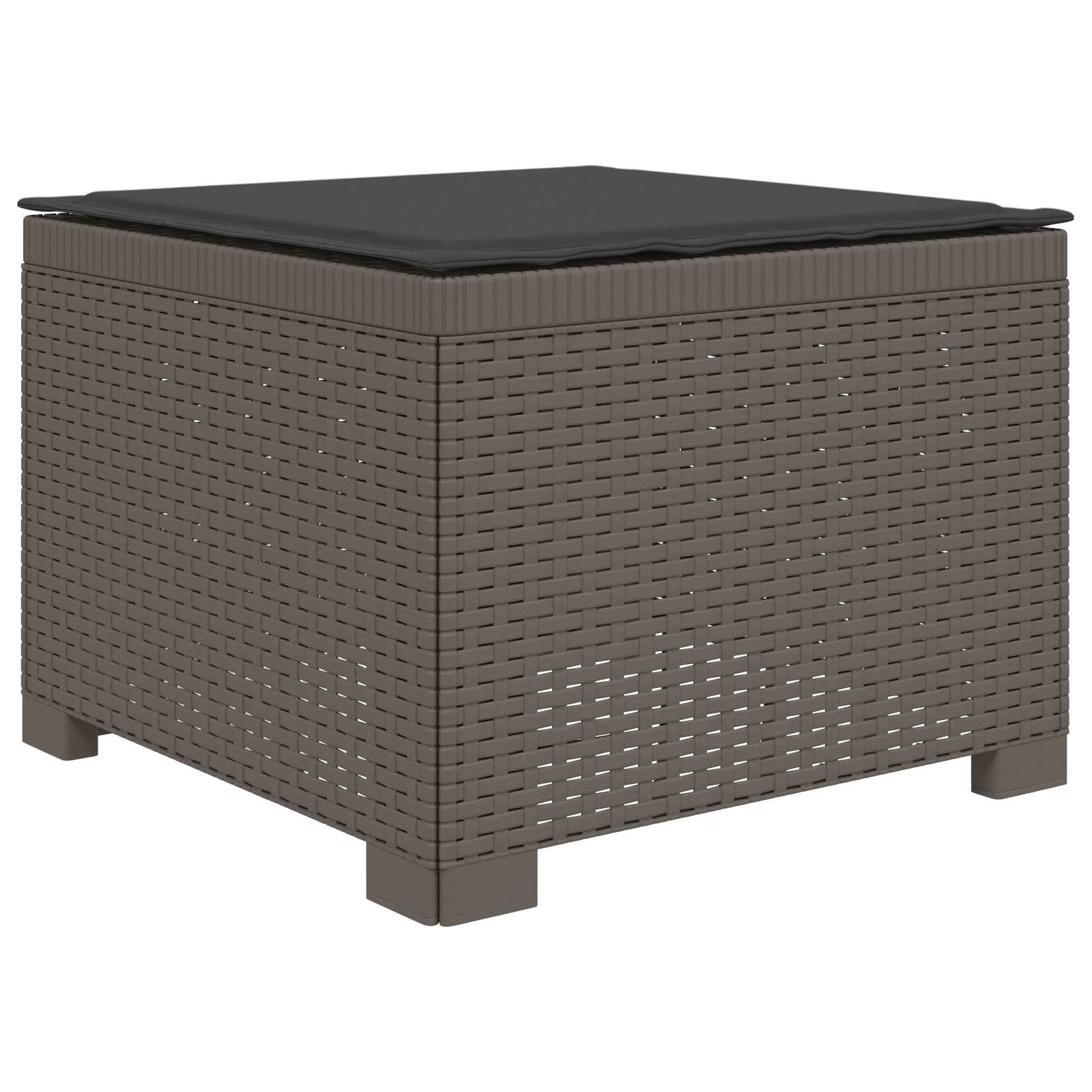 vidaXL Sofa ogrodowa dla 4 osób z poduszkami w stylu rattanowym PP