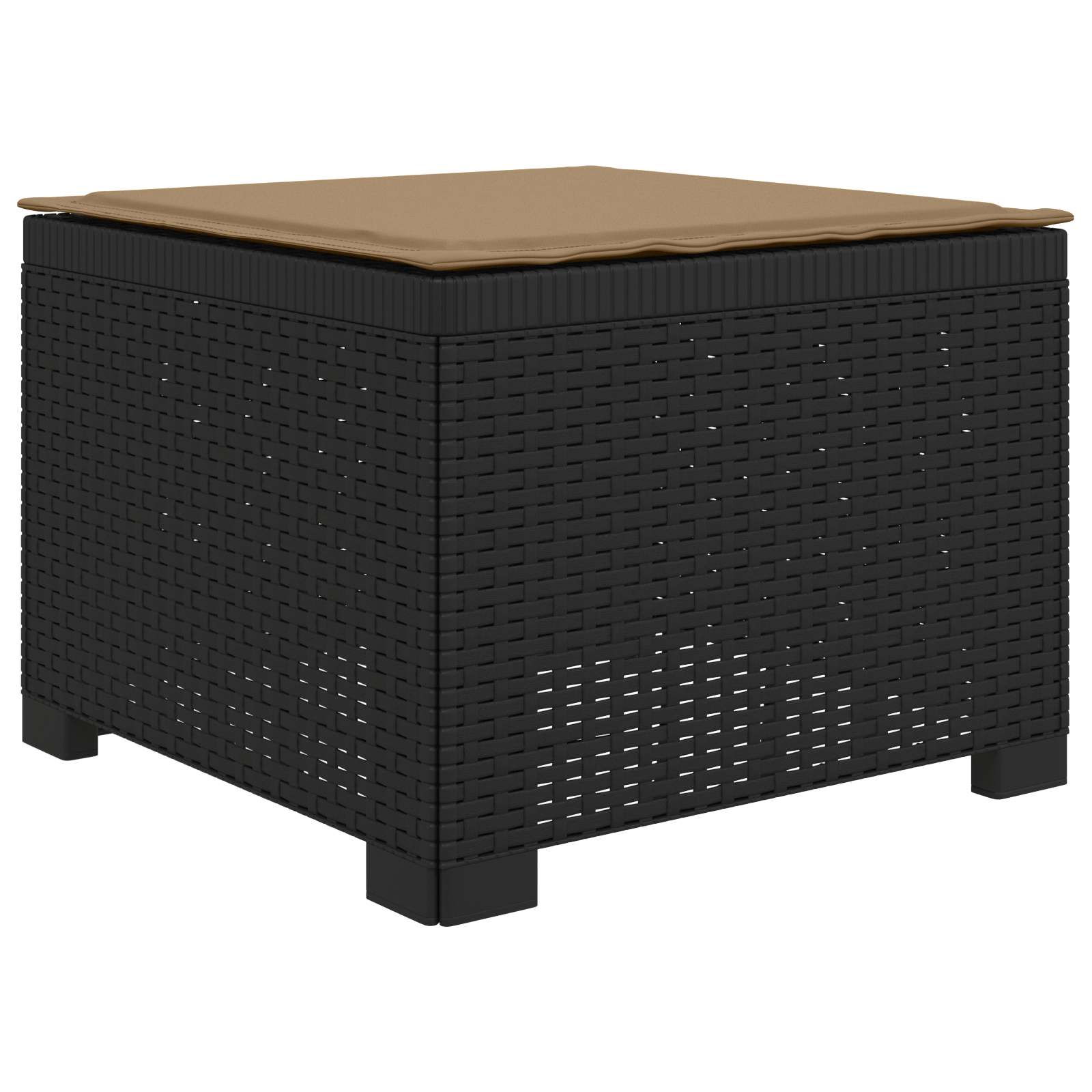 vidaXL Sofa ogrodowa dla 4 osób z poduszkami w stylu rattanowym PP