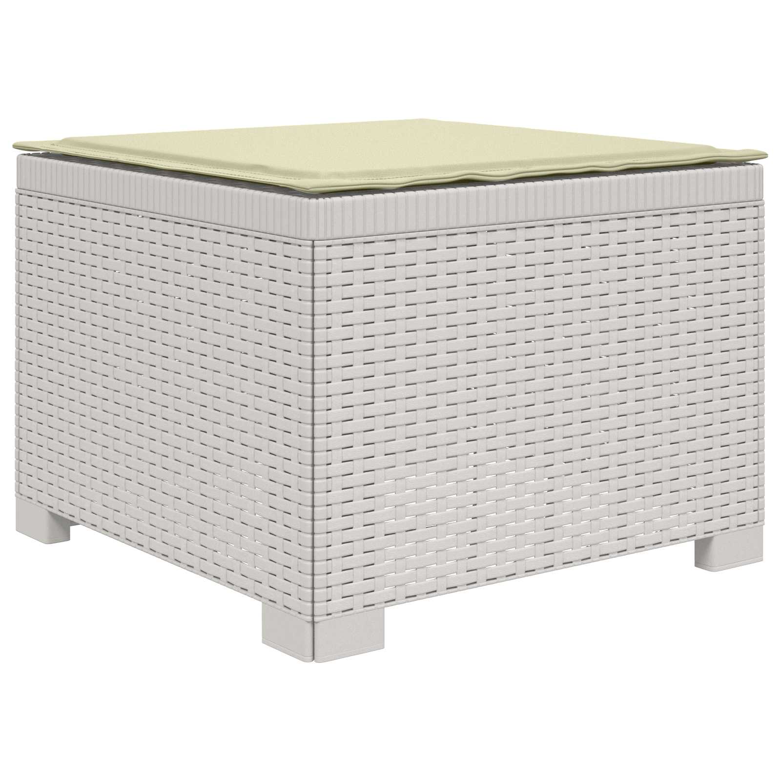 vidaXL Sofa ogrodowa dla 4 osób z poduszkami w stylu rattanowym PP