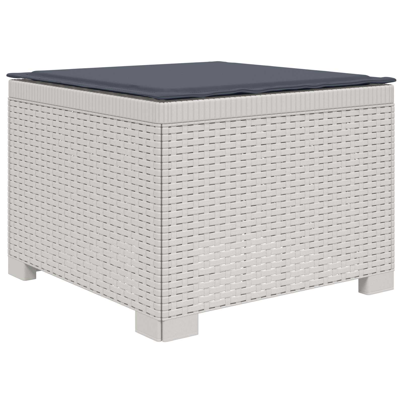 vidaXL Sofa ogrodowa dla 4 osób z poduszkami w stylu rattanowym PP