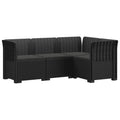 vidaXL Ogród Sofa 4-osobowa z poduszkami Wygląd Rattanu PP antracytowy