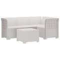 vidaXL Sofa ogrodowa dla 4 osób w stylu rattanowym PP Biały