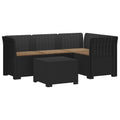vidaXL Sofa ogrodowa dla 4 osób z poduszkami w stylu rattanowym PP