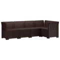 vidaXL 5-osobowa sofa ogrodowa w stylu rattanowym PP brązowy