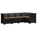 vidaXL 5-osobowa sofa ogrodowa z poduszkami w stylu rattanowym PP