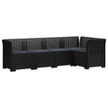vidaXL 5-osobowa sofa ogrodowa z poduszkami w stylu rattanowym PP