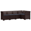 vidaXL 5-osobowa sofa ogrodowa z poduszkami w stylu rattanowym PP