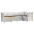 vidaXL 5-osobowa sofa ogrodowa z poduszkami w stylu rattanowym PP