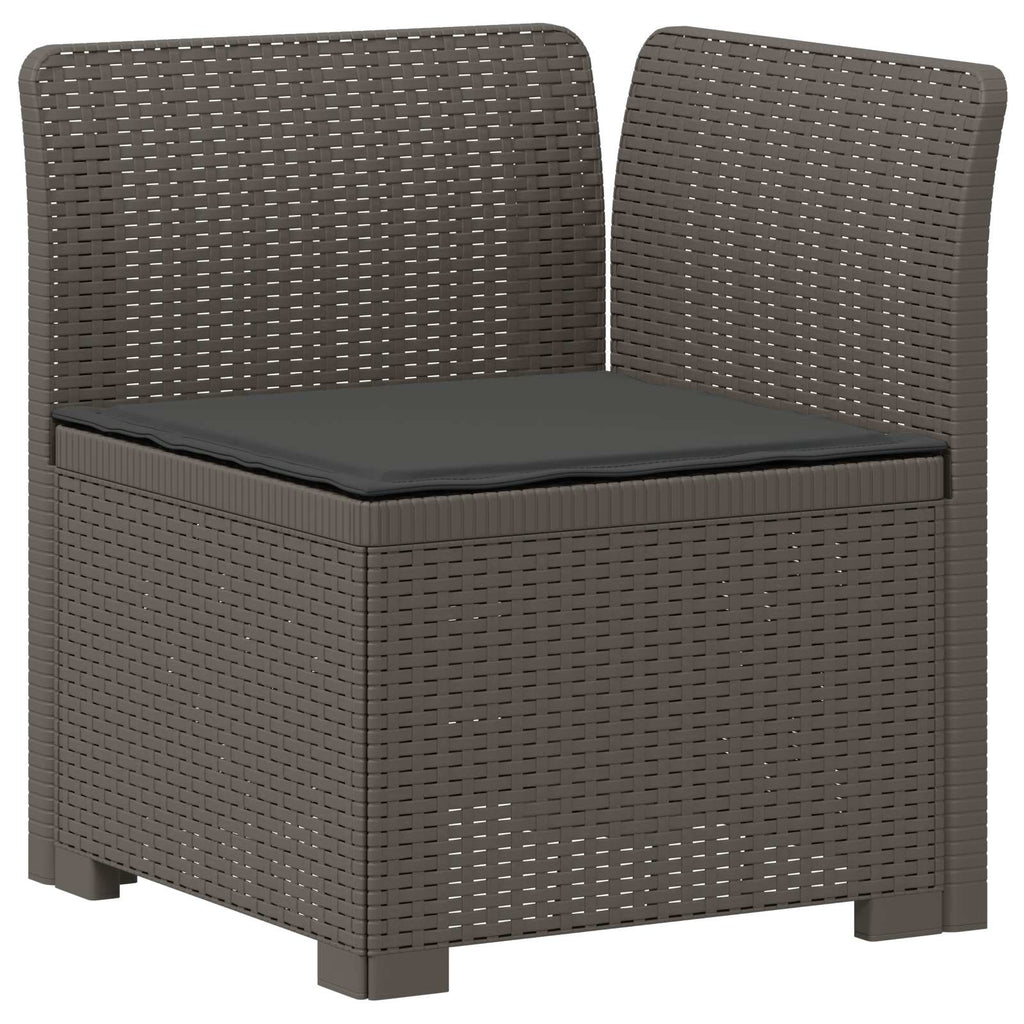 vidaXL 5-osobowa sofa ogrodowa z poduszkami w stylu rattanowym PP