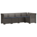 vidaXL 5-osobowa sofa ogrodowa z poduszkami w stylu rattanowym PP
