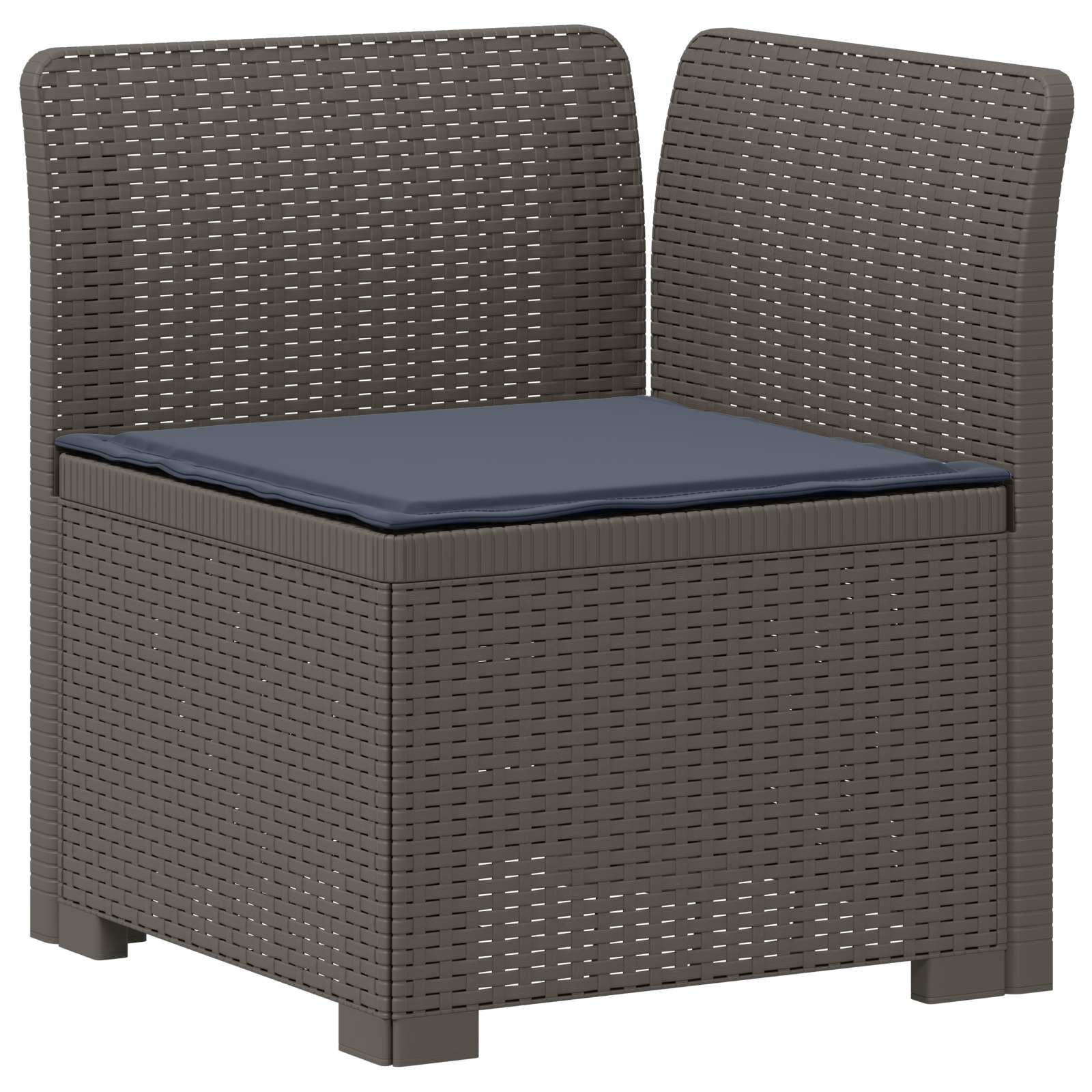 vidaXL 5-osobowa sofa ogrodowa z poduszkami w stylu rattanowym PP