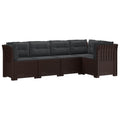 vidaXL 5-osobowa sofa ogrodowa z poduszkami w stylu rattanowym PP