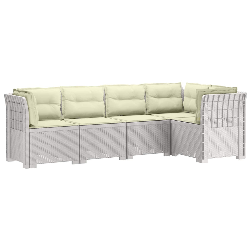 vidaXL 5-osobowa sofa ogrodowa z poduszkami w stylu rattanowym PP