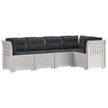vidaXL 5-osobowa sofa ogrodowa z poduszkami w stylu rattanowym PP