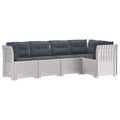 vidaXL 5-osobowa sofa ogrodowa z poduszkami w stylu rattanowym PP