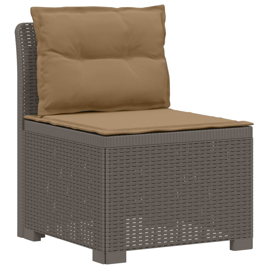 vidaXL 5-osobowa sofa ogrodowa z poduszkami w stylu rattanowym PP