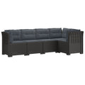 vidaXL 5-osobowa sofa ogrodowa z poduszkami w stylu rattanowym PP