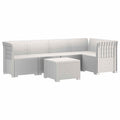 vidaXL 5-osobowa sofa ogrodowa w stylu rattanowym PP Biały