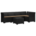 vidaXL 5-osobowa sofa ogrodowa z poduszkami w stylu rattanowym PP