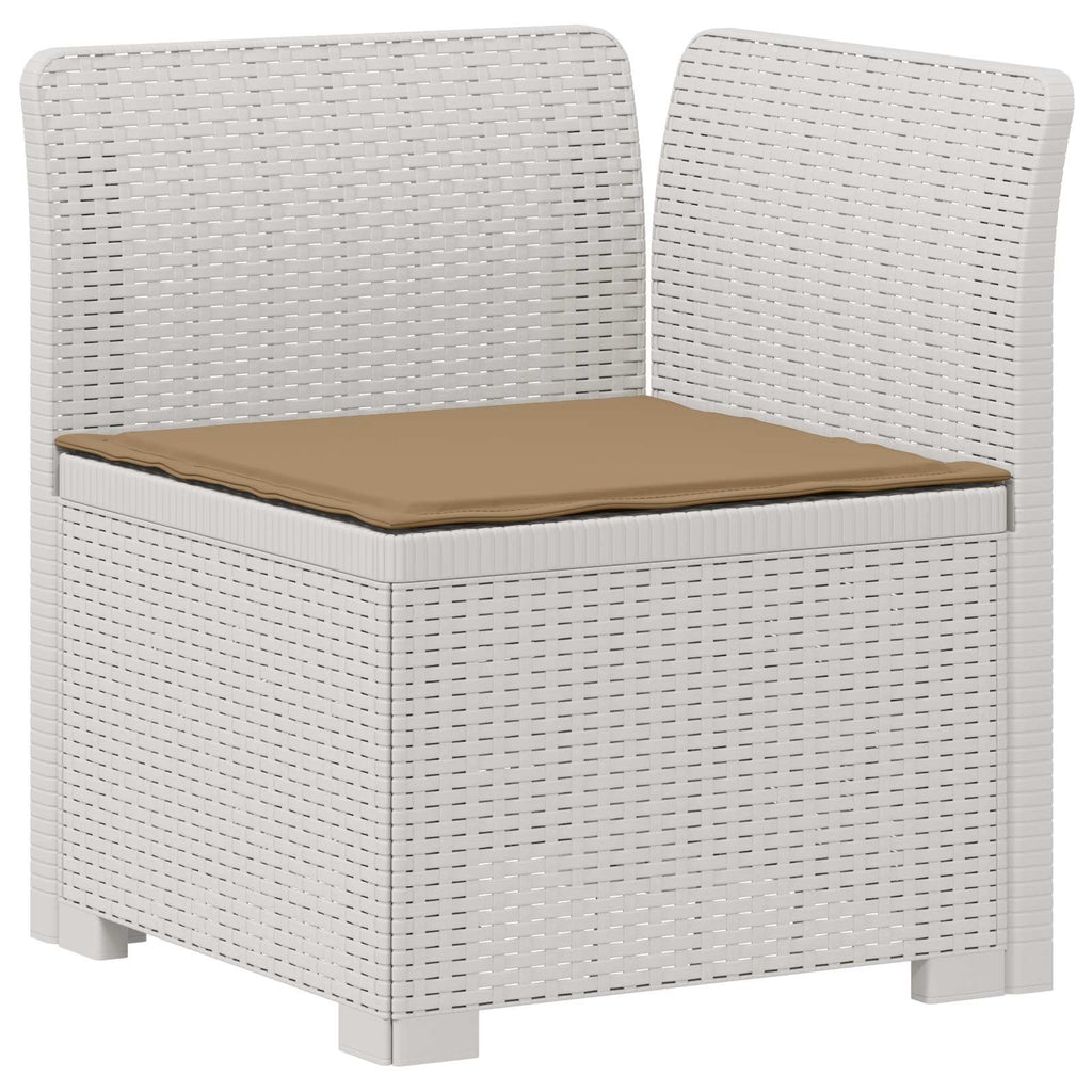 vidaXL 5-osobowa sofa ogrodowa z poduszkami w stylu rattanowym PP