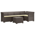 vidaXL 5-osobowa sofa ogrodowa z poduszkami w stylu rattanowym PP