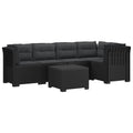 vidaXL 5-osobowa sofa ogrodowa z poduszkami w stylu rattanowym PP