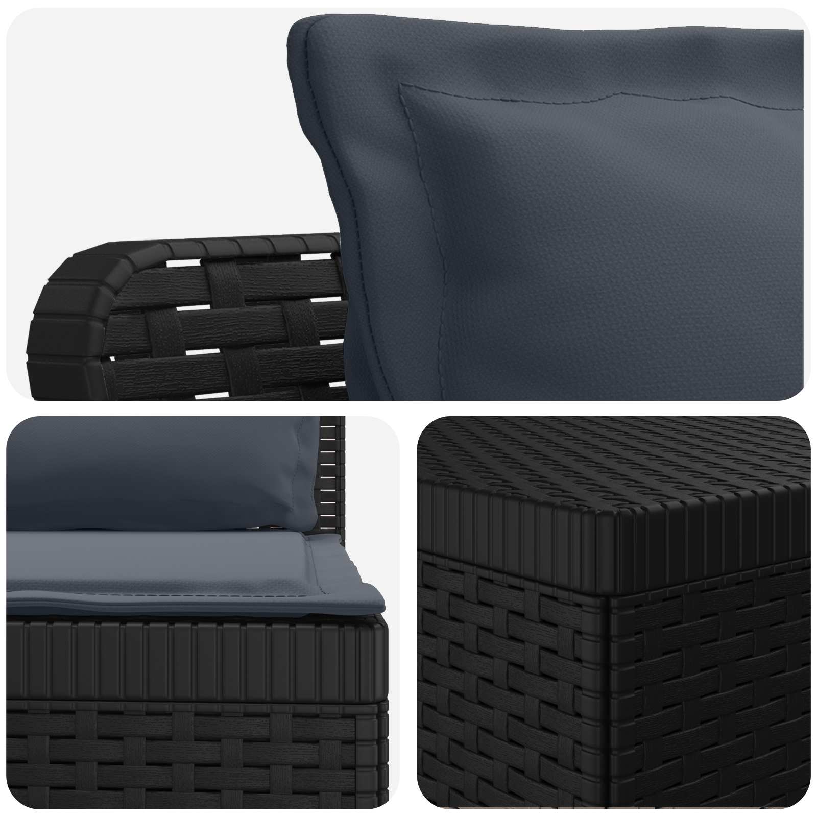 vidaXL 5-osobowa sofa ogrodowa z poduszkami w stylu rattanowym PP