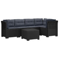 vidaXL 5-osobowa sofa ogrodowa z poduszkami w stylu rattanowym PP