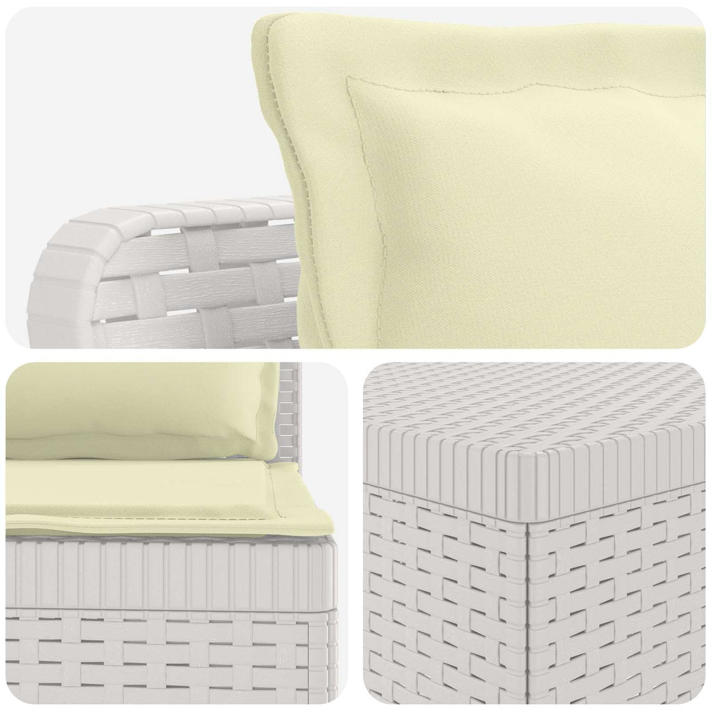 vidaXL 5-osobowa sofa ogrodowa z poduszkami w stylu rattanowym PP