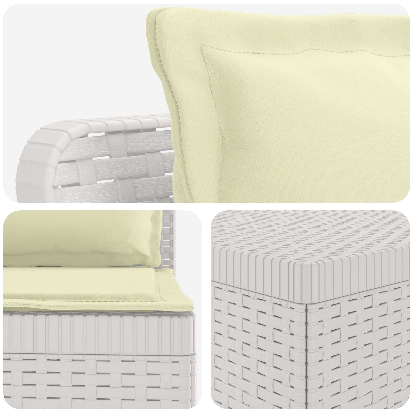 vidaXL 5-osobowa sofa ogrodowa z poduszkami w stylu rattanowym PP