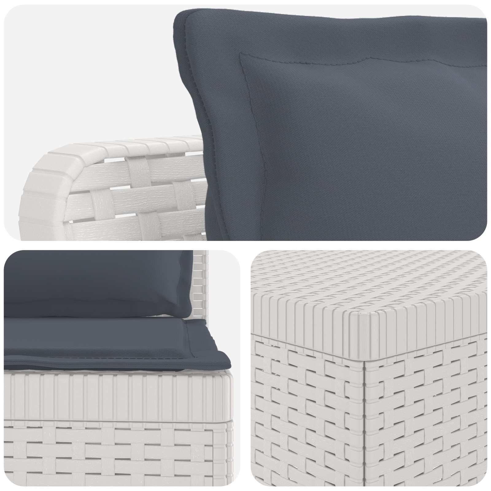 vidaXL 5-osobowa sofa ogrodowa z poduszkami w stylu rattanowym PP