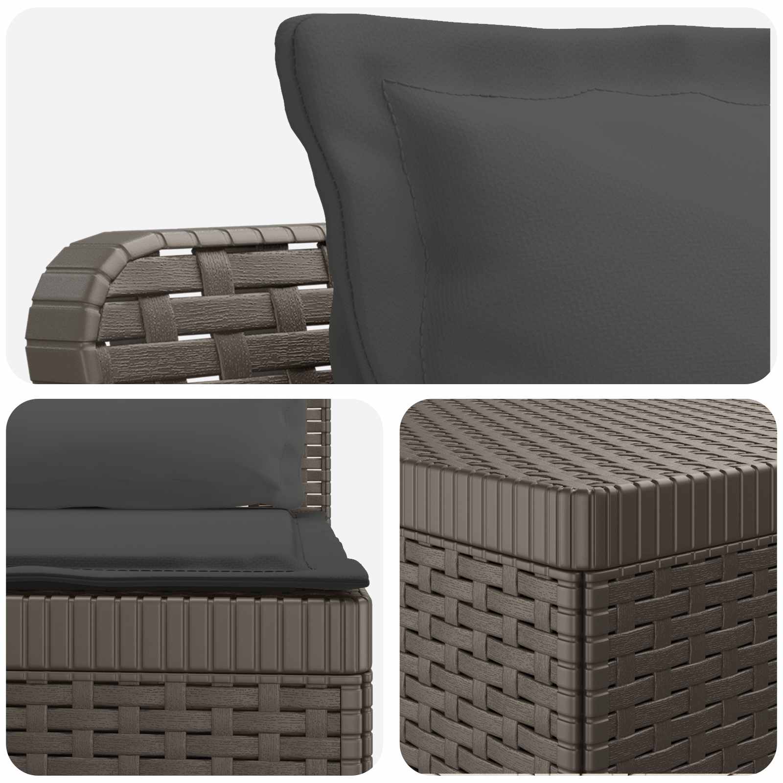 vidaXL 5-osobowa sofa ogrodowa z poduszkami w stylu rattanowym PP
