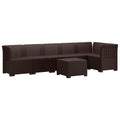 vidaXL Sofa Ogrodowa 6-osobowa w Wyglądzie Rattanu PP brązowy