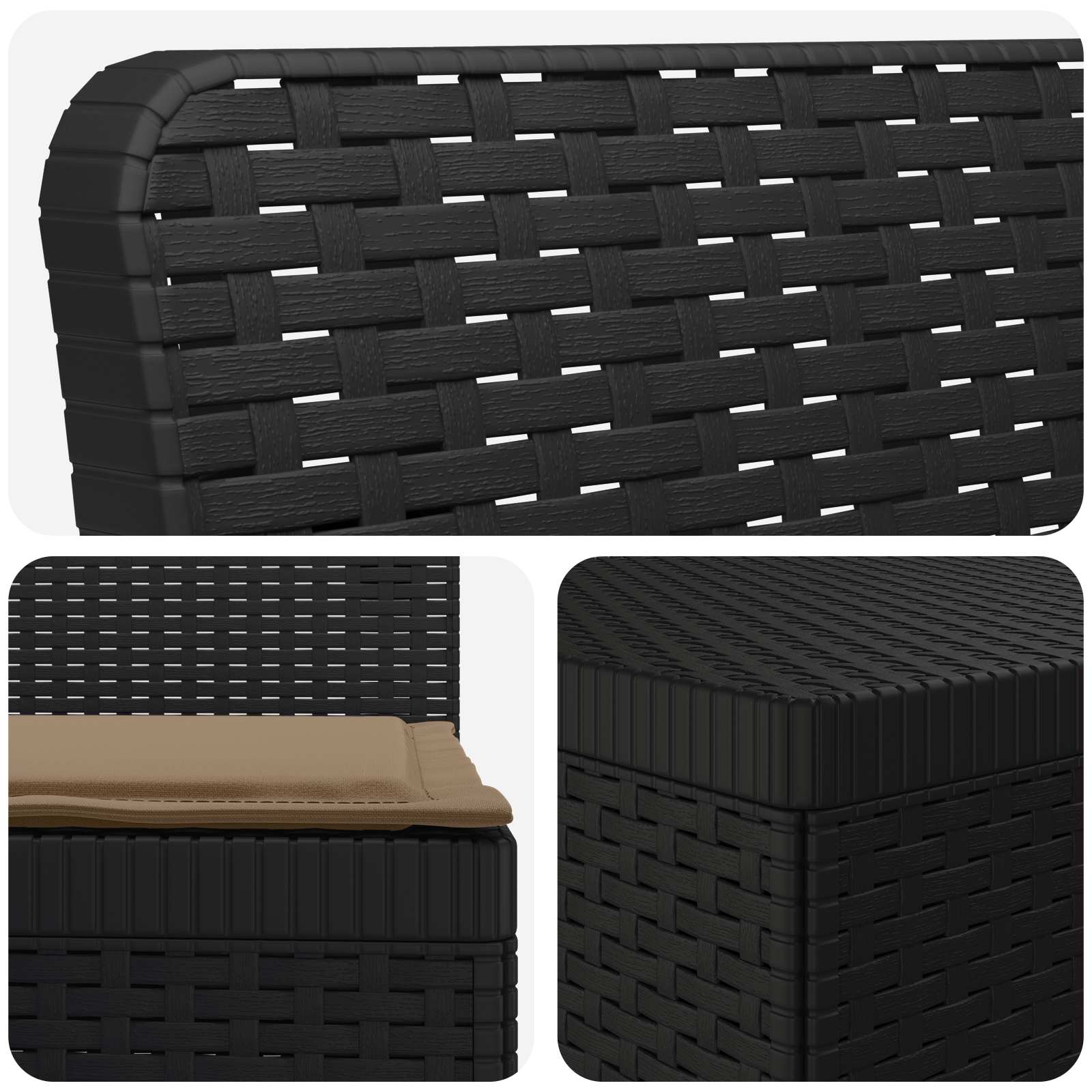 vidaXL Sofa Ogrodowa 6-osobowa z Poduszkami w Wyglądzie Rattanu PP