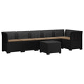 vidaXL Sofa Ogrodowa 6-osobowa z Poduszkami w Wyglądzie Rattanu PP