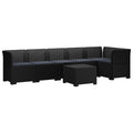 vidaXL Sofa Ogrodowa 6-osobowa z Poduszkami w Wyglądzie Rattanu PP