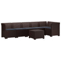 vidaXL Sofa Ogrodowa 6-osobowa z Poduszkami w Wyglądzie Rattanu PP