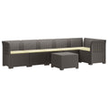 vidaXL Sofa Ogrodowa 6-osobowa z Poduszkami w Wyglądzie Rattanu PP