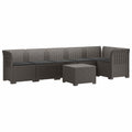 vidaXL Sofa Ogrodowa 6-osobowa z Poduszkami w Wyglądzie Rattanu PP
