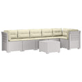vidaXL Sofa Ogrodowa 6-osobowa z Poduszkami w Wyglądzie Rattanu PP