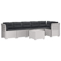 vidaXL Sofa Ogrodowa 6-osobowa z Poduszkami w Wyglądzie Rattanu PP