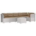 vidaXL Sofa Ogrodowa 6-osobowa z Poduszkami w Wyglądzie Rattanu PP