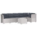 vidaXL Sofa Ogrodowa 6-osobowa z Poduszkami w Wyglądzie Rattanu PP