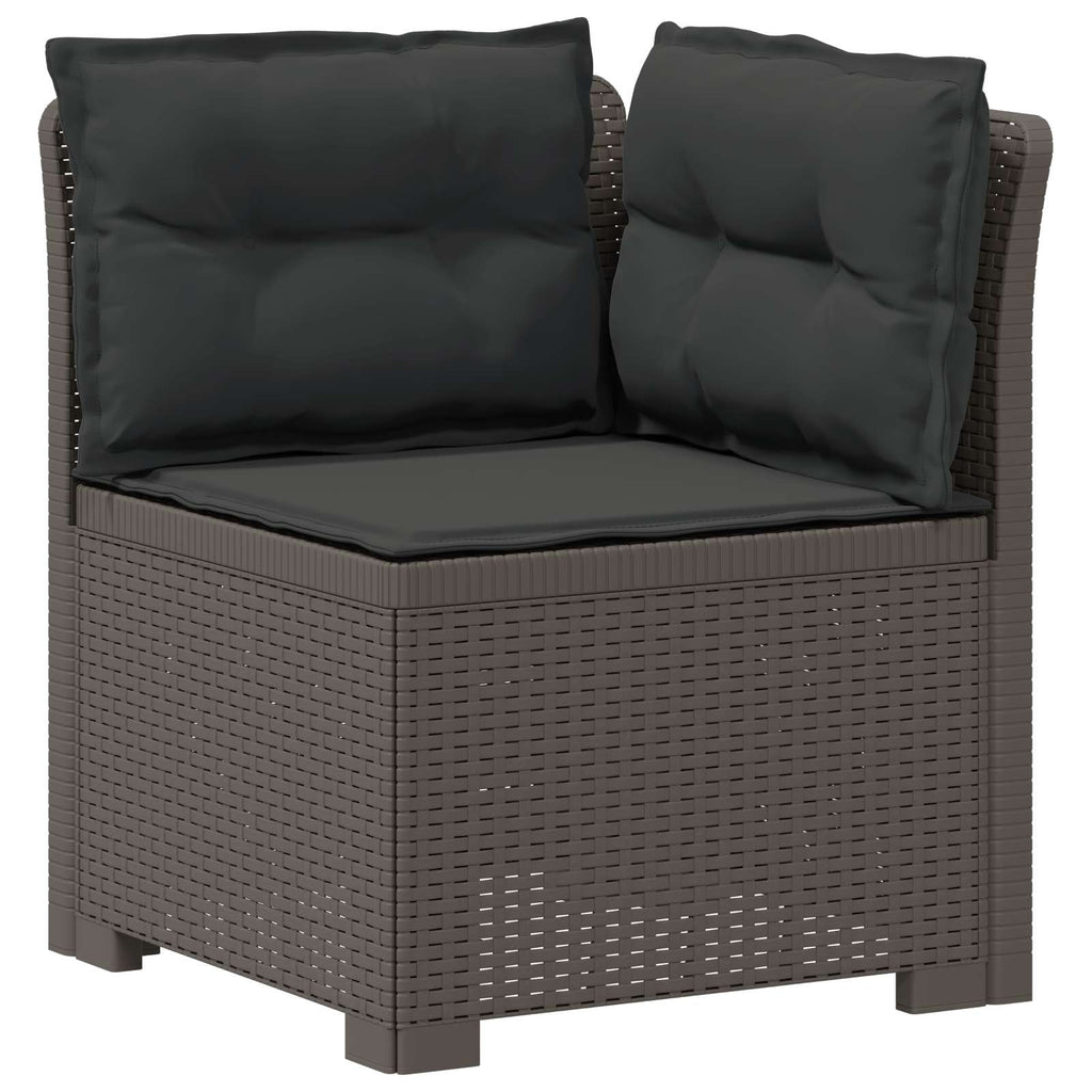 vidaXL Sofa Ogrodowa 6-osobowa z Poduszkami w Wyglądzie Rattanu PP