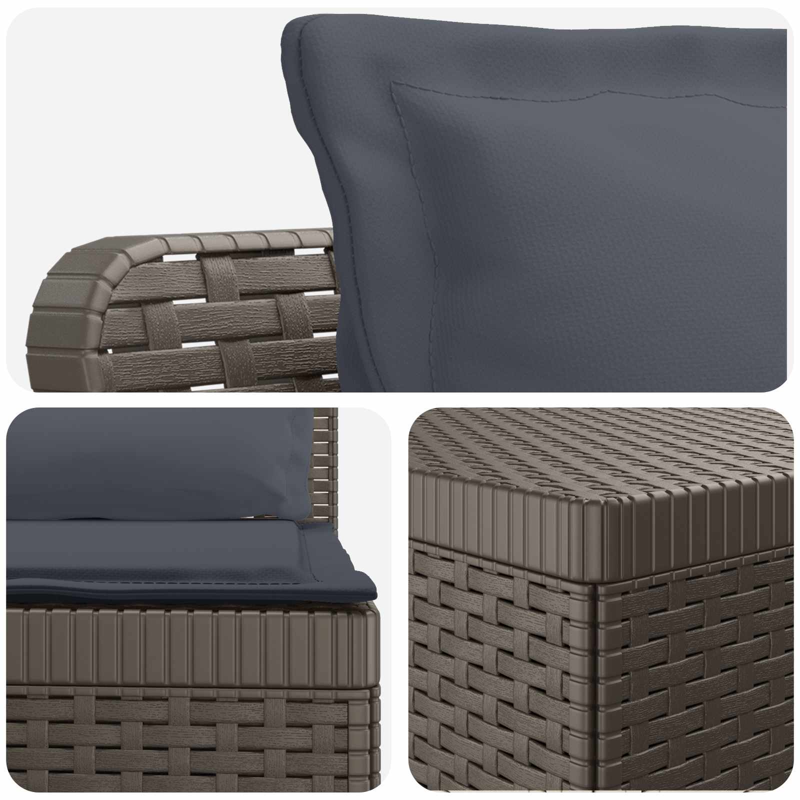 vidaXL Sofa Ogrodowa 6-osobowa z Poduszkami w Wyglądzie Rattanu PP