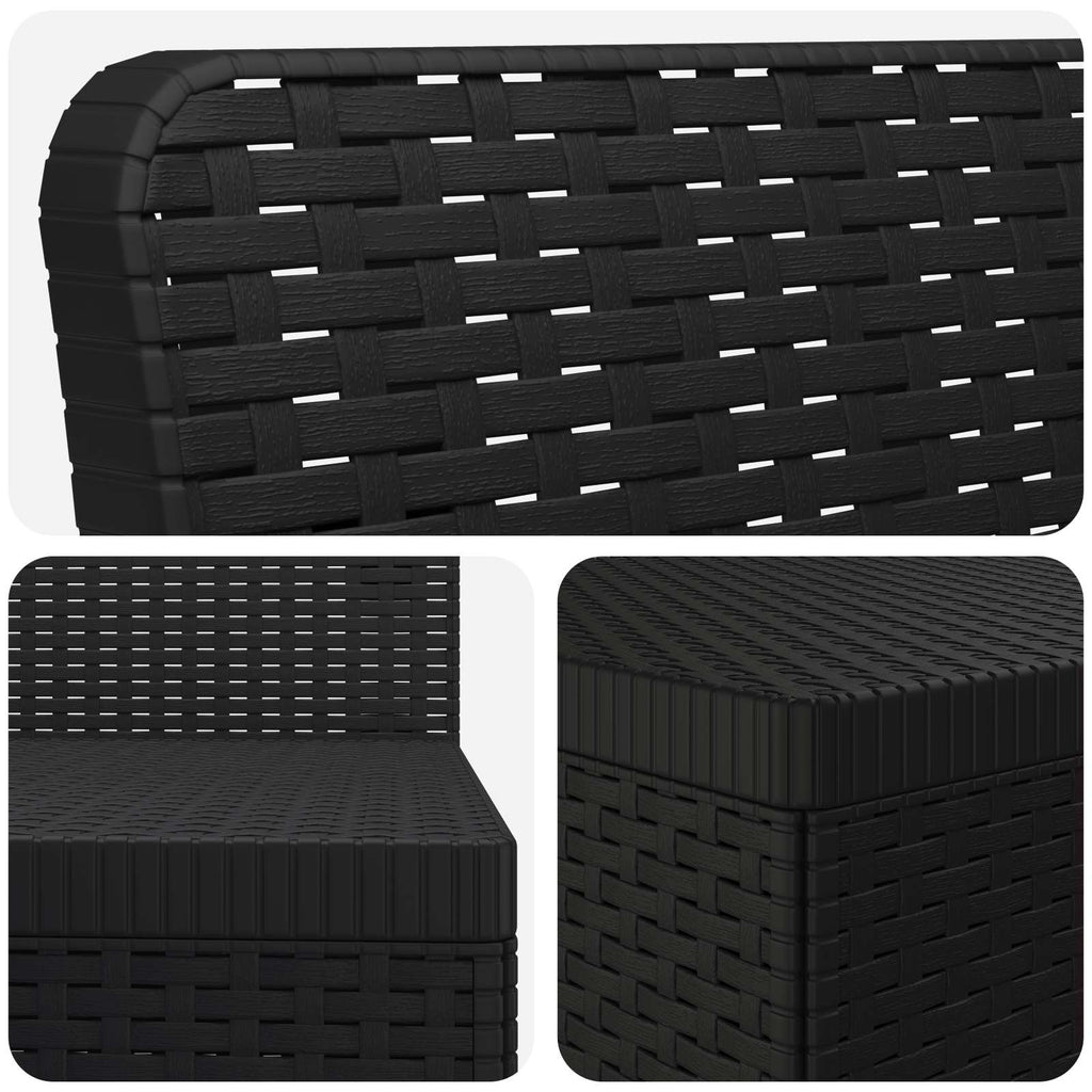 vidaXL Sofa ogrodowa 7-osobowa w wyglądzie rattanowym PP antracytowy